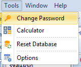 เมนู Tools เลือก Change Password